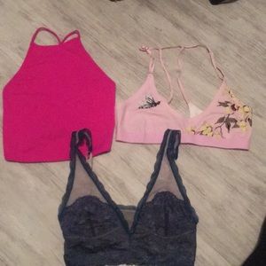 NWOT free people bralettes